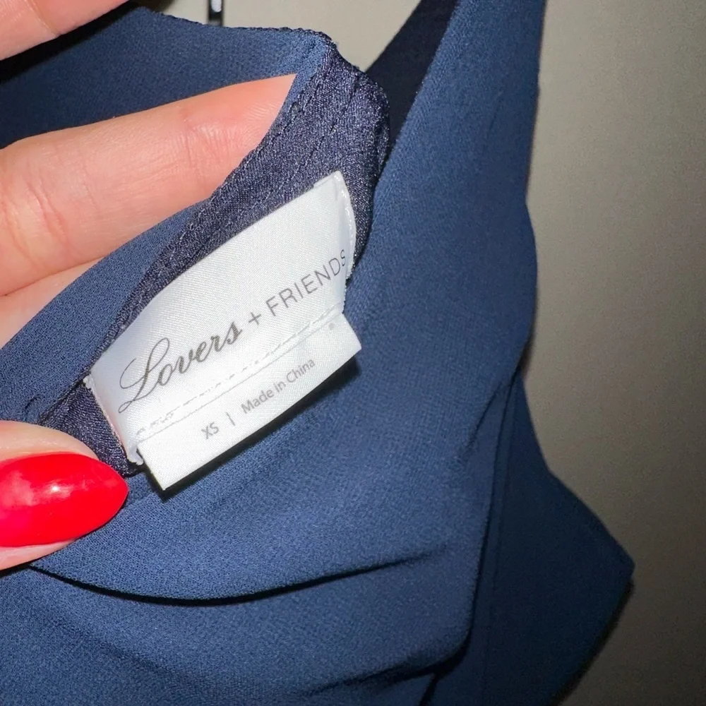 NWOT Lovers and Friends Lucy Navy Dress size XS - Picture 7 of 8